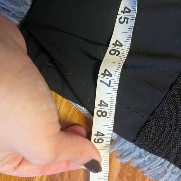 Lafayette 148 New York Navy Fluid Viscose Crepe Dress & Cardigan Set Size L - Picture 6 of 12